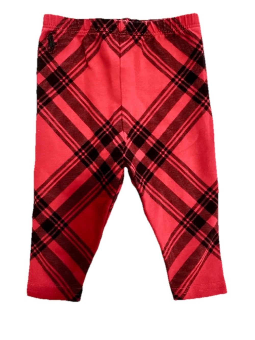 Ralph Lauren Red and Black Plaid Kids Leggings